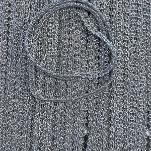 Upholstery Trimmings Gimp Braid: GIMP BRAID French 8mm Metallic Silver