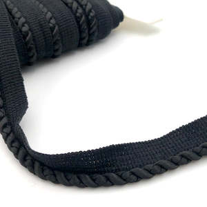 FLANGED CORD Black
