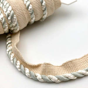 FLANGED CORD Ivory and Sage