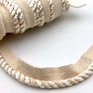 FLANGED CORD Ivory and Maize