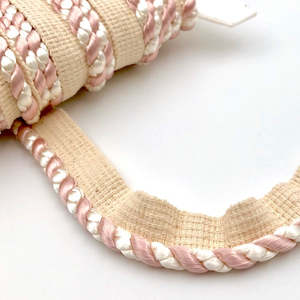 FLANGED CORD Ivory and Blush