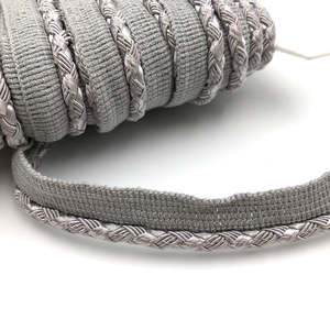 FLANGED CORD Silver Braided