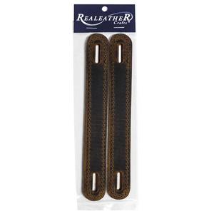 REALEATHER Stitched Leather Handle Brown