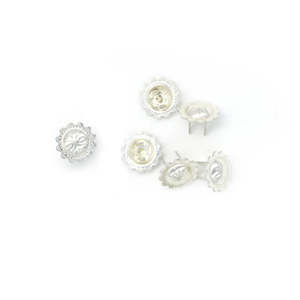 Leathercraft Hardware Spots Studs: IVAN Decorative Silver Plate Spots