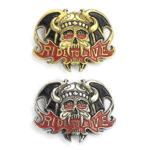 Leathercraft Buckles Trophy Buckles: IVAN Ride To Live Trophy Buckle