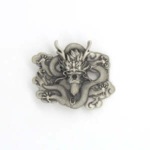 Leathercraft Buckles Trophy Buckles: IVAN Imperial Dragon Trophy Buckle