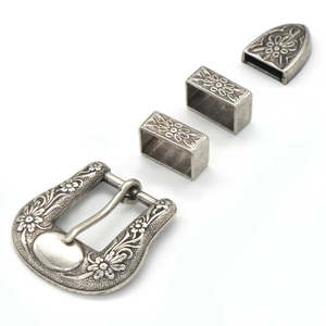 Leathercraft Buckles Buckle Sets: IVAN Lotus Buckle Set
