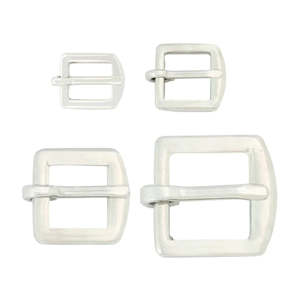 Leathercraft Buckles Strap Buckles: IVAN Stainless Square Flat End Bar Buckle