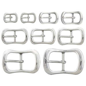 Leathercraft Buckles Strap Buckles: IVAN Stainless Center Bar Buckle