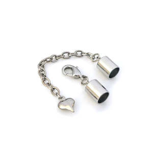 Leathercraft Components Jewellery Findings: IVAN Heart Chain Clasp