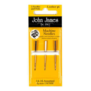 Leathercraft Supplies Needles: JOHN JAMES Leather Sewing Machine Needles
