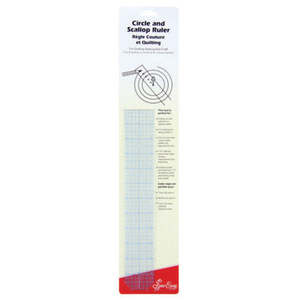 Leathercraft Tools Rulers Guides: SEW EASY Circle & Scallop Ruler Inches