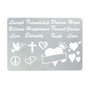 Leathercraft Tools Templates Stencils: IVAN Stencil Inspirational Words
