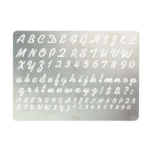 Leathercraft Tools Templates Stencils: IVAN Stencil Script Alphabet