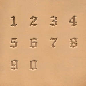 Leathercraft Stamping Carving Carving: IVAN Old English Number Stamp Set