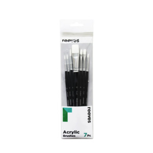 REEVES Acrylic Short Handle Brush Set
