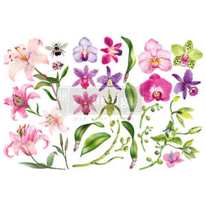 Upcycling Decorating Rub On Transfers: REDESIGN Rice Paper Sunset Tropics 30 x 15cm 3PK