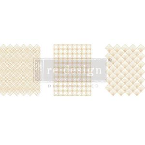 Upcycling Decorating Rub On Transfers: REDESIGN Transfer Middy- Golden Art Deco