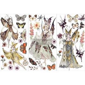 Upcycling Decorating Rub On Transfers: REDESIGN Transfer Forest Fairies
