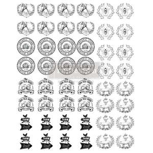 Upcycling Decorating Rub On Transfers: REDESIGN Knob Transfers Farm Fresh Market