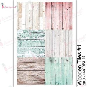 DRESS MY CRAFT Water Transfer Wooden Tiles #1