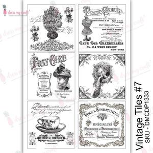 DRESS MY CRAFT Water Transfer Vintage Tiles #7