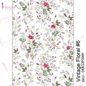 DRESS MY CRAFT Water Transfer Vintage Floral #6