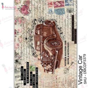 DRESS MY CRAFT Water Transfer Vintage Car