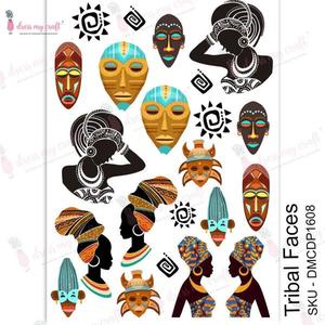 DRESS MY CRAFT Water Transfer Tribal Faces