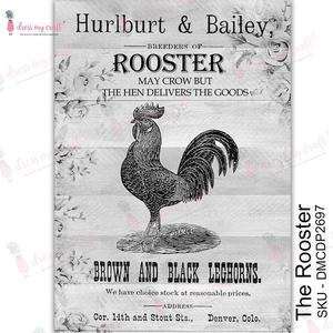 DRESS MY CRAFT Water Transfer The Rooster