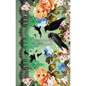 Upcycling Decorating Decoupage Rice Paper: REDESIGN MULBERRY Cece Retro Garden 48x76cm
