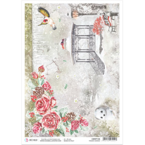 CIAO BELLA Rice Paper Frozen Garden A4