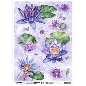 Upcycling Decorating Decoupage Rice Paper: STUDIO LIGHT A4 Rice Paper NR.33