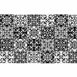 Upcycling Decorating Adhesive Vinyl: BOYLE Self Adhesive Vinyl Moroccan Tiles B&W