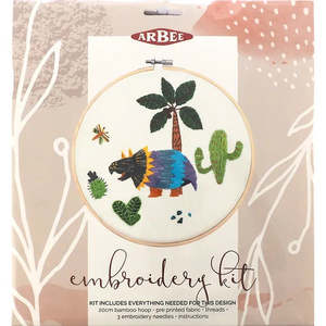 ARBEE Embroidery Kit Cactus Dinosaur