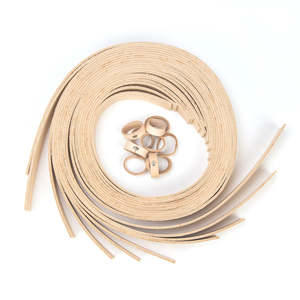 LEATHER Veg Tan 10PK Belt Strip + Keeper