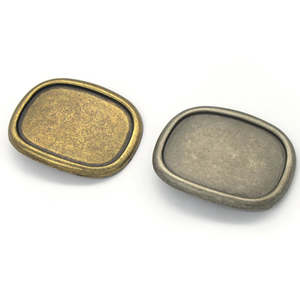 IVAN Oval Raised Edge Buckle Blank