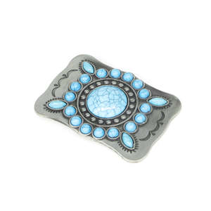 All: IVAN Turquoise Stone Plaque Trophy Buckle