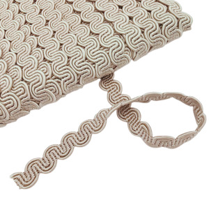 GIMP BRAID Curved 13mm Light Taupe