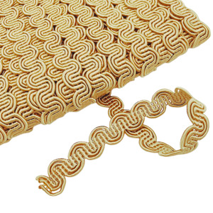 GIMP BRAID Curved 13mm Light Yellow
