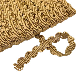 All: GIMP BRAID Curved 13mm Gold