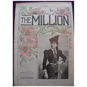 Products: 1892 Front Cover Of THE MILLION 'The New Carmen Miss Sigrid Arnoldson