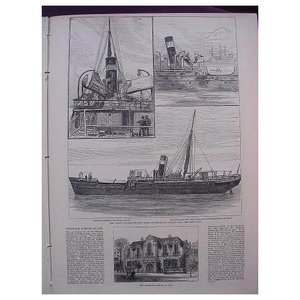 Products: The Steamer SOLWAY''Full Page From The London Illustrated News 1881