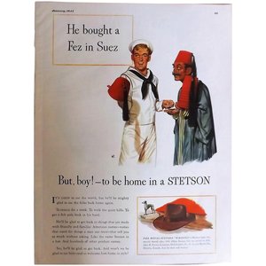 Products: 1945 STETSON Full Page Advertisement