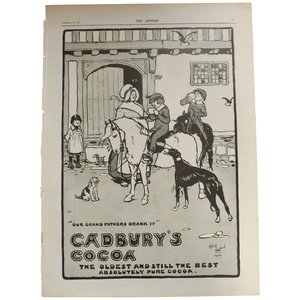 Products: Original Cadbury's Cocoa Advertisement The Sphere Nov.1900