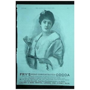 Products: FRY'S COCOA - Original Full Page Advert Illustrated London News March 1890