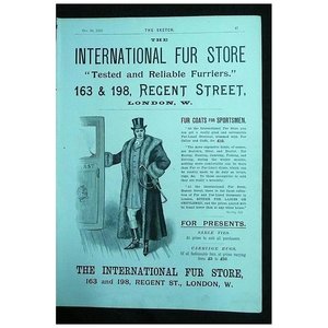 Products: INTERNATIONAL Fur Store- Full Page Advert From The Sketch 1895