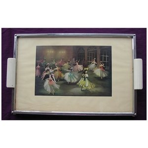 Products: Retro 1950's 'Ballet Dancers' Tea Tray