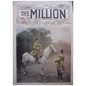Products: 1892 Front Cover From THE MILLION 'Types Of The British Army Trumpeter, 1st Life Guards