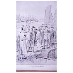 Products: Arrival of The German Emperor at Cowes' Front Page from The London Illustrated News August 1895